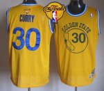 Jerseys Factory Cheap Warriors #30 Stephen Curry Gold New Throwb