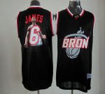Jerseys Factory Cheap Heat #6 LeBron James Black Majestic Athlet