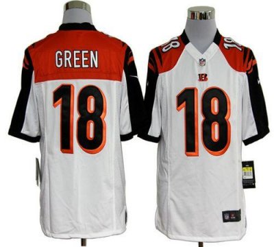 Jerseys Factory Cheap Nike Bengals #18 A.J. Green White Men's Em