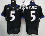 Jerseys Factory Cheap Nike Ravens #5 Joe Flacco Black Alternate