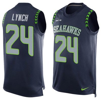 Jerseys Factory Cheap Nike Seahawks #24 Marshawn Lynch Steel Blu