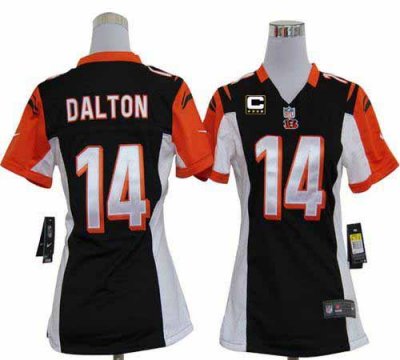 Jerseys Factory Cheap Nike Bengals #14 Andy Dalton Black Team Co