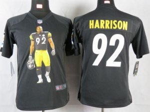 Jerseys Factory Cheap Nike Steelers #92 James Harrison Black Tea