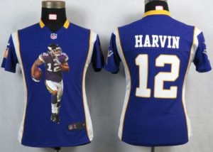 Jerseys Factory Cheap Nike Vikings #12 Percy Harvin Purple Team