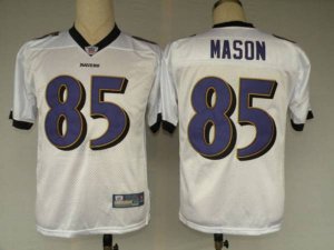 Jerseys Factory Cheap Ravens #85 Derrick Mason White Stitched NF