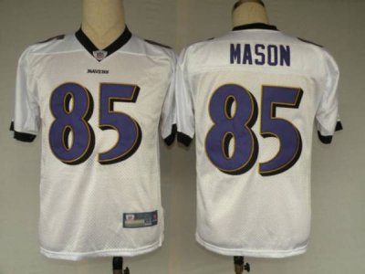 Jerseys Factory Cheap Ravens #85 Derrick Mason White Stitched NF