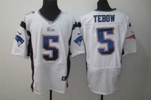 Jerseys Factory Cheap Nike Patriots #5 Tim Tebow White Men's Emb