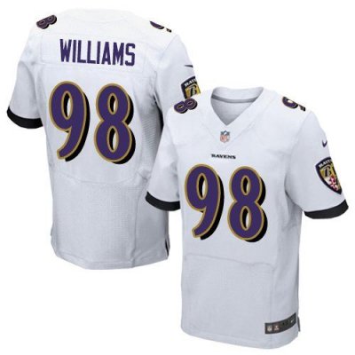 Jerseys Factory Cheap Nike Ravens #98 Brandon Williams White Men
