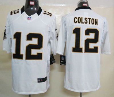 Jerseys Factory Cheap Nike Saints #12 Marques Colston White Men'