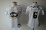 Jerseys Factory Cheap Jets #6 Mark Sanchez White 2011 Women's Fe