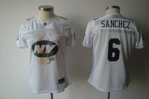 Jerseys Factory Cheap Jets #6 Mark Sanchez White 2011 Women's Fe