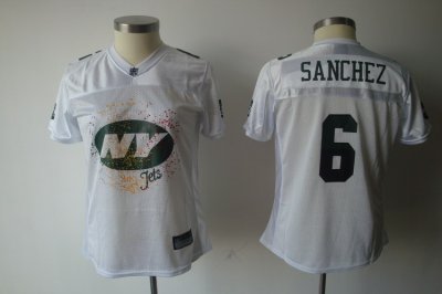 Jerseys Factory Cheap Jets #6 Mark Sanchez White 2011 Women's Fe