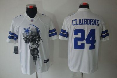 Jerseys Factory Cheap Nike Cowboys #24 Morris Claiborne White Me