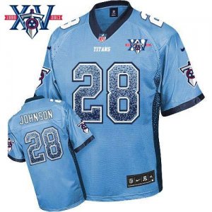 Jerseys Factory Cheap Nike Titans #28 Chris Johnson Light Blue T