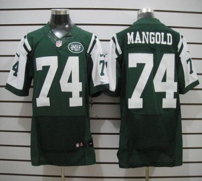 Jerseys Factory Cheap Nike Jets #74 Nick Mangold Green Team Colo