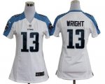 Jerseys Factory Cheap Nike Titans #13 Kendall Wright White Women