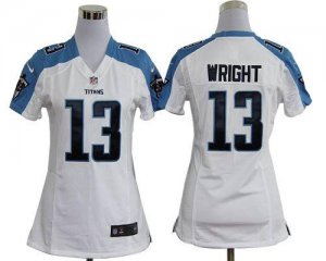 Jerseys Factory Cheap Nike Titans #13 Kendall Wright White Women