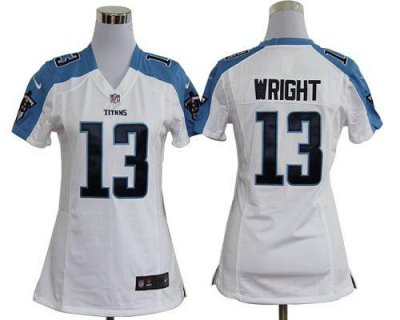 Jerseys Factory Cheap Nike Titans #13 Kendall Wright White Women