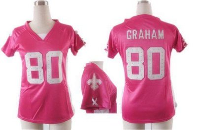 Jerseys Factory Cheap Nike Saints #80 Jimmy Graham Pink Draft Hi