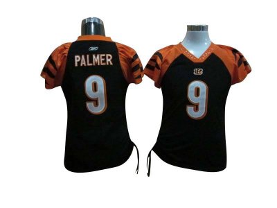Jerseys Factory Cheap Bengals #9 Carson Palmer Black Women's Fie