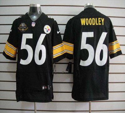 Jerseys Factory Cheap Nike Steelers #56 LaMarr Woodley Black Tea