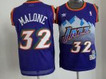 Jerseys Factory Cheap Jazz #32 Karl Malone Purple Throwback Stit