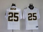 Jerseys Factory Cheap Saints #25 Reggie Bush White Embroidered Y