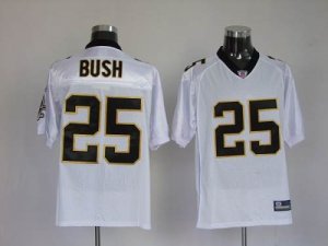 Jerseys Factory Cheap Saints #25 Reggie Bush White Embroidered Y