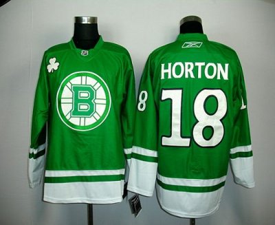 Jerseys Factory Cheap Bruins Chris Horton #18 Green St. Patty's