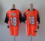 Jerseys Factory Cheap Nike Bengals #18 A.J. Green Orange Alterna