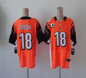 Jerseys Factory Cheap Nike Bengals #18 A.J. Green Orange Alterna