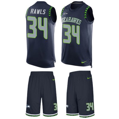 Jerseys Factory Cheap Nike Seahawks #34 Thomas Rawls Steel Blue