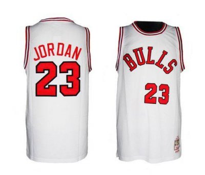 Jerseys Factory Cheap Bulls #23 Michael Jordan White 1984-1985 H