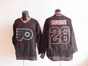 Jerseys Factory Cheap Flyers #28 Claude Giroux Black Ice Embroid