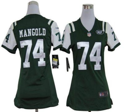 Jerseys Factory Cheap Nike Jets #74 Nick Mangold Green Team Colo