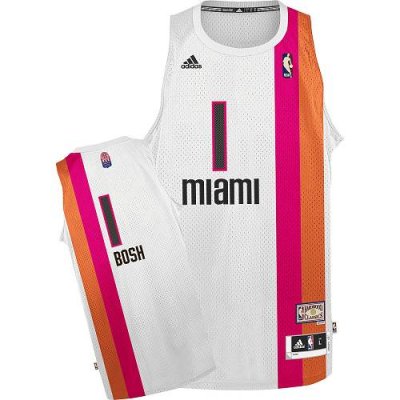 Jerseys Factory Cheap Heat #1 Chris Bosh White ABA Hardwood Clas