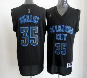 Jerseys Factory Cheap Thunder #35 Kevin Durant Black on Black St