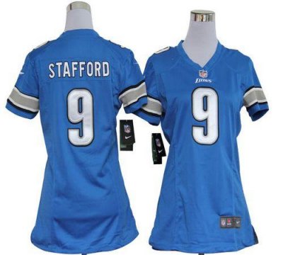 Jerseys Factory Cheap Nike Lions #9 Matthew Stafford Light Blue