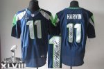 Jerseys Factory Cheap Nike Seahawks #11 Percy Harvin Steel Blue
