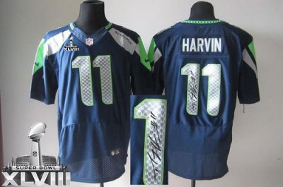 Jerseys Factory Cheap Nike Seahawks #11 Percy Harvin Steel Blue