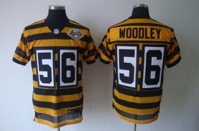 Jerseys Factory Cheap Nike Steelers #56 LaMarr Woodley Yellow/Bl