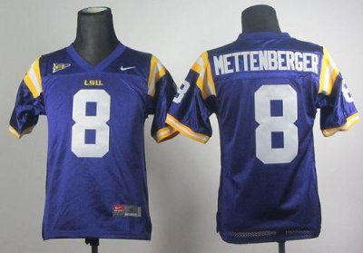 Jerseys Factory Cheap Tigers #8 Zach Mettenberger Purple Embroid