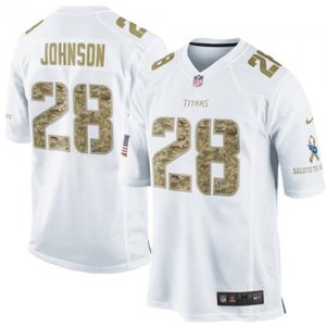 Jerseys Factory Cheap Nike Titans #28 Chris Johnson White Men's