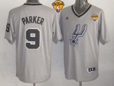 Jerseys Factory Cheap Spurs #9 Tony Parker Grey 2013 Christmas D