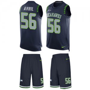 Jerseys Factory Cheap Nike Seahawks #56 Cliff Avril Steel Blue T