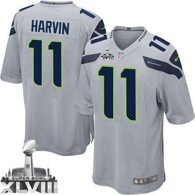 Jerseys Factory Cheap Nike Seahawks #11 Percy Harvin Grey Altern