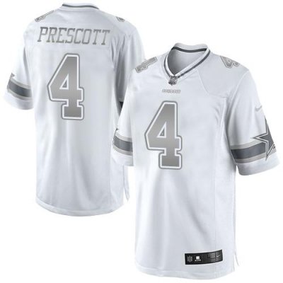 Jerseys Factory Cheap Nike Cowboys #4 Dak Prescott White Men's S