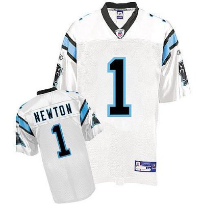 Jerseys Factory Cheap Panthers #1 Cam Newton White Stitched NFL