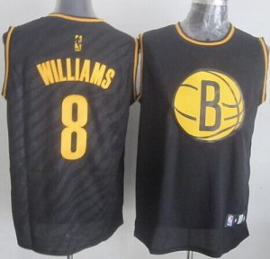 Jerseys Factory Cheap Nets #8 Deron Williams Black Precious Meta