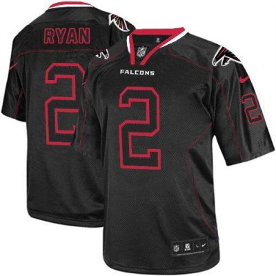 Jerseys Factory Cheap Nike Falcons #2 Matt Ryan Lights Out Black
